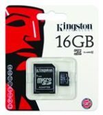 PAMĚŤOVÁ KARTA KINGSTON MICRO SDHC 16GB CLASS 10 S ADAPTÉREM SD